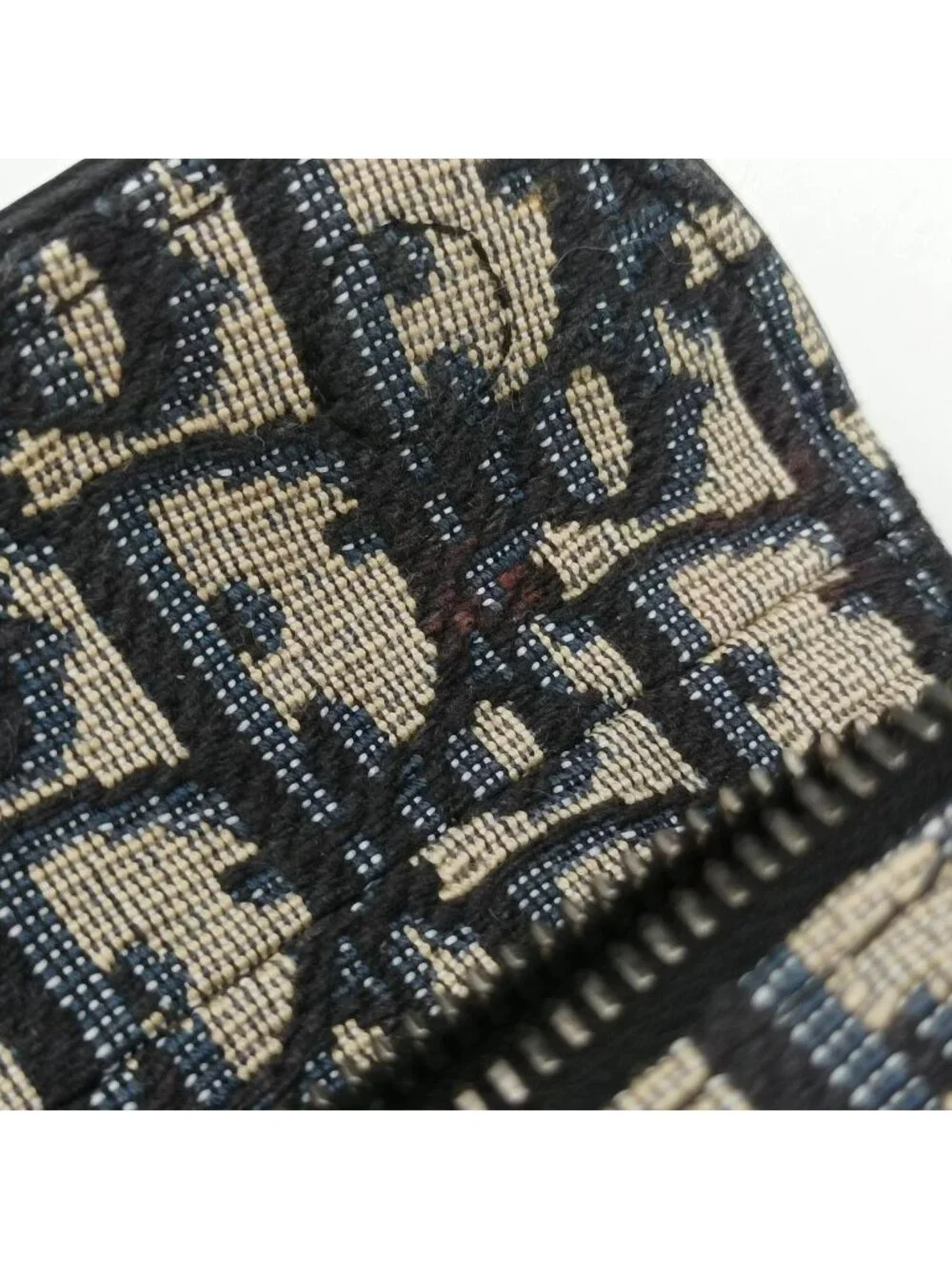 Dior Saddle Navy Gray Jacquard Handbag